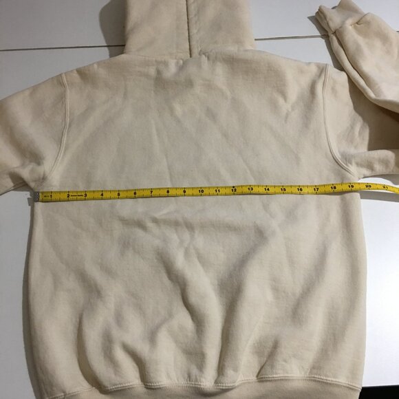 Harvard University Champion Mens Small Hoodie Sweatshirt Embroidered Ivory - Picture 9 of 10